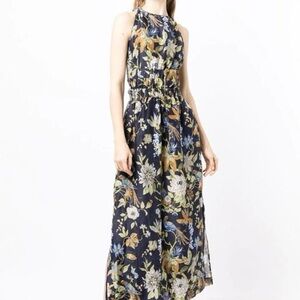 SIR the Label, Lilian Floral Linen-silk Open-back Maxi Dress - Size small